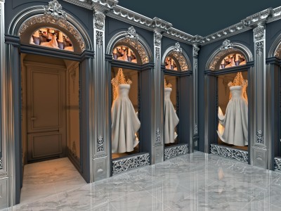 Ticari Alan Vitrinleri İçin Poliüretan Pilaster ve Duvar Panelleri
