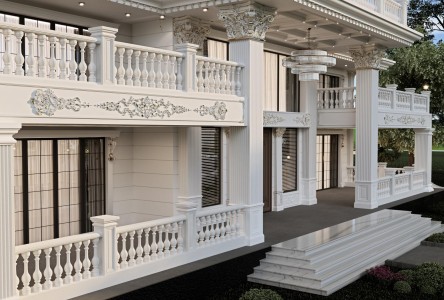 Villa Dış Cepheleri İçin Poliüretan Söve ve Pilaster Sütunlar