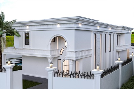 Beyaz Villa İçin Poliüretan Kartonpiyer Söve Çözümleri