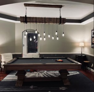 Bilardo Odaları ve İç Mekanlar İçin Poliüretan Rustik Avize
