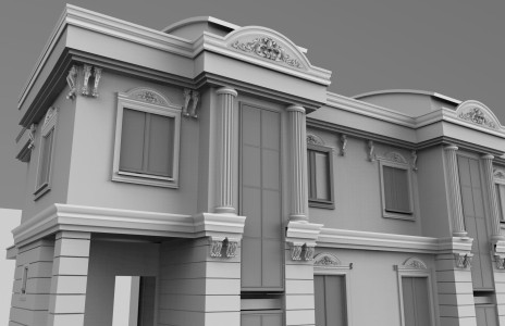Villa Cephelerinde Poliüretan Sütun ve Söve Şıklığı