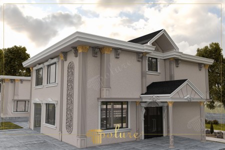 Poliüretan Kartonpiyer ile Villa Dış Cephe Sütun ve Söve Uygulamaları