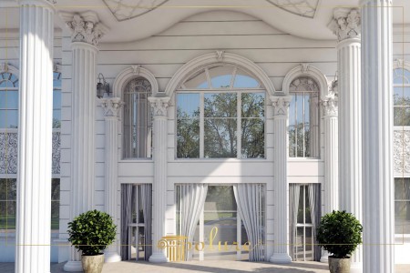 Zarif Villa Cepheleri İçin Sütun ve Kemer Tasarımları