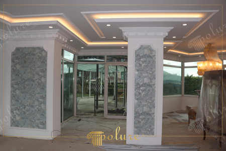 Işık Bantlı Salonlar İçin Poliüretan Tavan Çıtası Modelleri