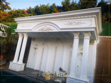 Bahçe ve Havuz Başı İçin Poliüretan Gazebo ve Sütun Tasarımları