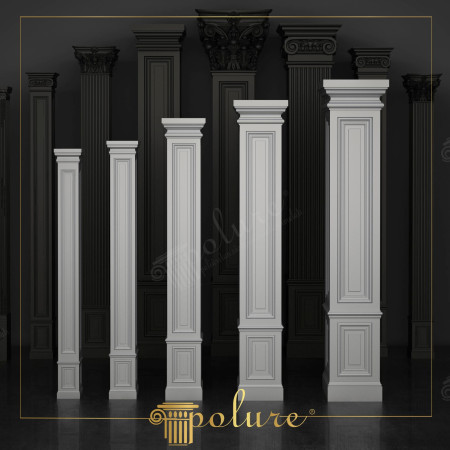 Farklı Tasarımlar İçin Poliüretan Kartonpiyer Pilaster Sütunları
