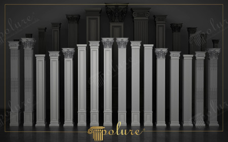 Şık Duvarlar İçin Poliüretan Kartonpiyer Pilaster Sütun Seçenekleri