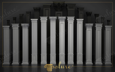 Göz Alıcı Cepheler İçin Poliüretan Kartonpiyer Pilaster Sütunlar