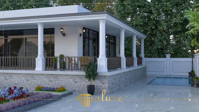 Modern Villalar İçin Estetik Veranda Sütun ve Profil Modelleri