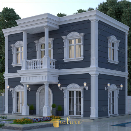Koyu Renk Villa Tasarımlarında Söve ve Pilaster Çözümleri