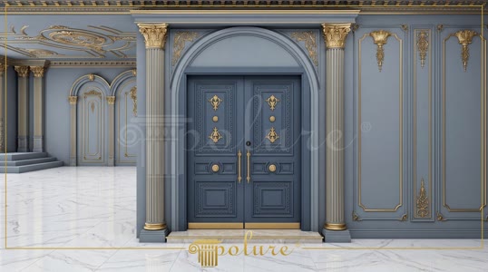 Altın Varak Detaylı Pilaster Sütun ve Kavisli Kemer Modelleri