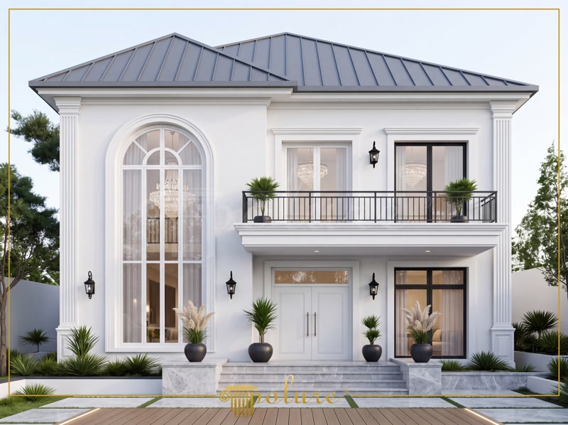 İki Katlı Villalar İçin Dış Cephe Söve ve Sütun Modelleri