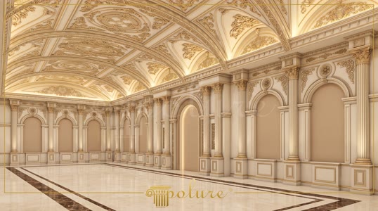 Davet Salonlarına Özel Şık Sütun ve Kemer Tasarımları