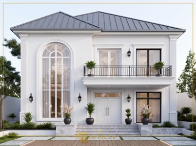 İki Katlı Villalar İçin Dış Cephe Söve ve Sütun Modelleri