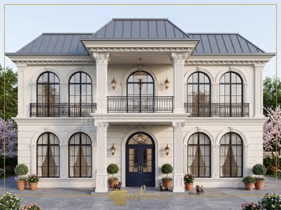 Klasik Villa Cephelerinde Söve ve Sütun Dekorasyonu