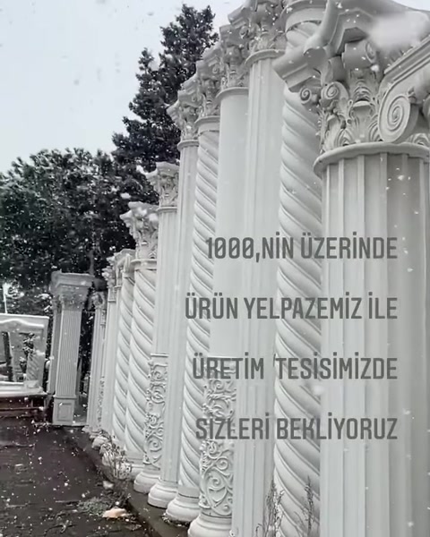 4 Mevsim Uyumlu Poliüretan Dekoratif Ürün Modelleri ve Polure Poliüretan Sütun İmalatı — 0:16