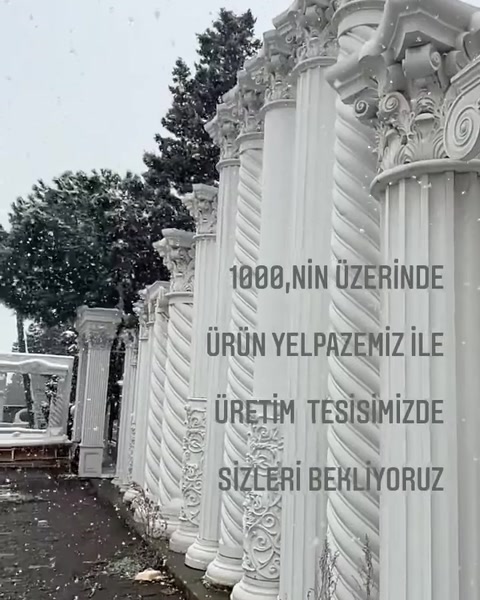 4 Mevsim Uyumlu Poliüretan Dekoratif Ürün Modelleri ve Polure Poliüretan Sütun İmalatı — 0:18