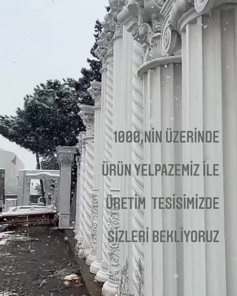 4 Mevsim Uyumlu Poliüretan Dekoratif Ürün Modelleri ve Polure Poliüretan Sütun İmalatı — 0:21