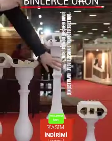Dekoratif korkuluk dikmesi ve başlık parçaları yakından sergileniyor