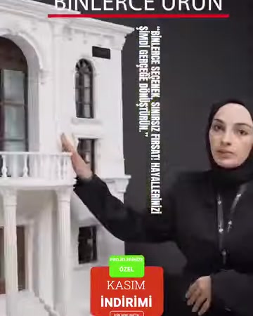 Sütun, korkuluk ve sövelerle bezeli klasik cephe uygulaması