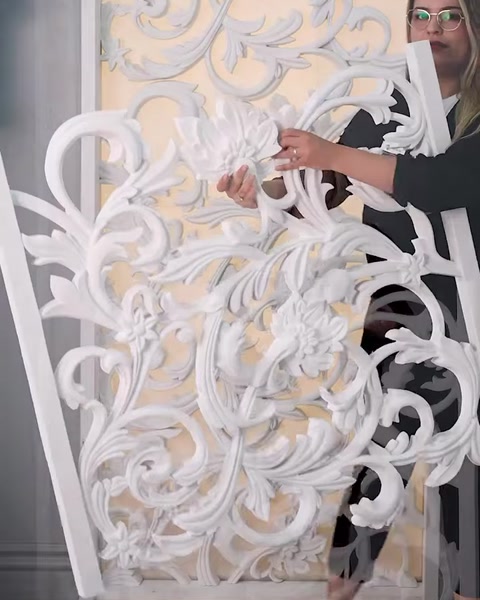 Polure Poliüretan dekupe desenli panel modelleri poliüretan motifli sarmaşık panel imalatı — 0:05