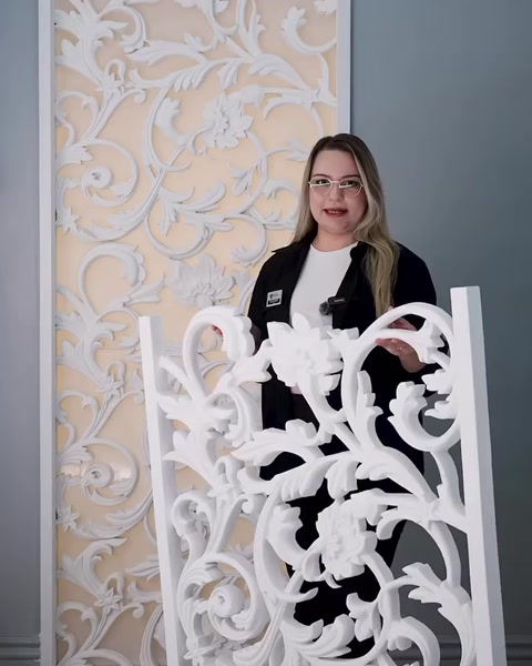 Polure Poliüretan dekupe desenli panel modelleri poliüretan motifli sarmaşık panel imalatı — 0:10