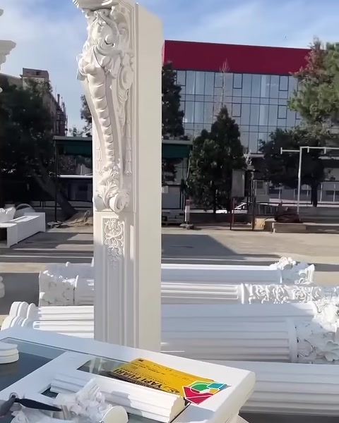 Polure Poliüretan Sütun Başlıkları İmalatı Dış Cephe Söve Kat Silmesi Modelleri — 0:04