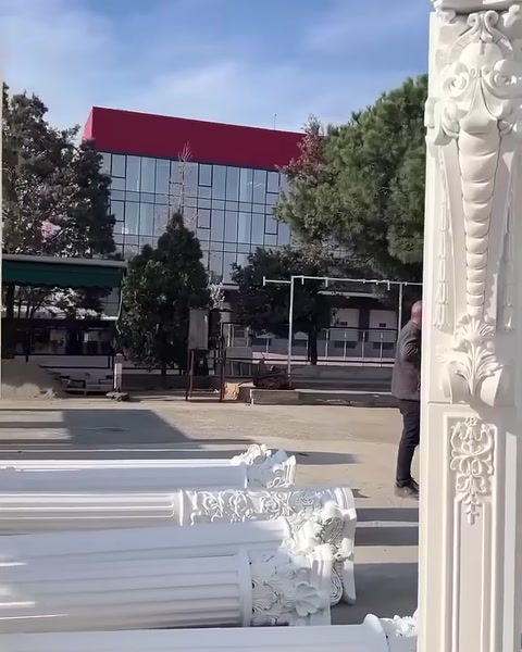 Polure Poliüretan Sütun Başlıkları İmalatı Dış Cephe Söve Kat Silmesi Modelleri — 0:06
