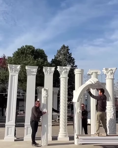 Polure Poliüretan Sütun Başlıkları İmalatı Dış Cephe Söve Kat Silmesi Modelleri — 0:15