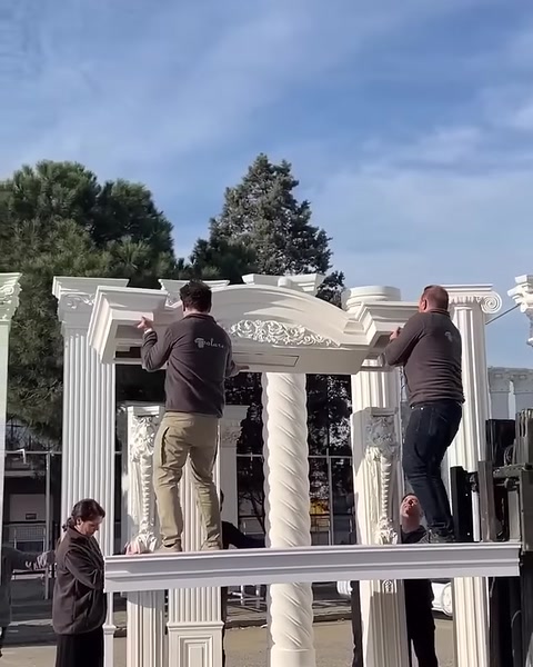 Polure Poliüretan Sütun Başlıkları İmalatı Dış Cephe Söve Kat Silmesi Modelleri — 0:28