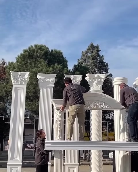 Polure Poliüretan Sütun Başlıkları İmalatı Dış Cephe Söve Kat Silmesi Modelleri — 0:35