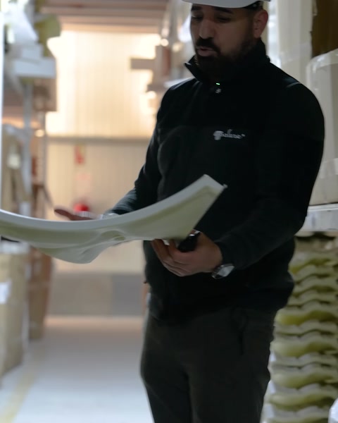 Kıvrımlı profilin kalınlığı ve biçimi elde yakından sergileniyor.