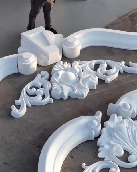 Poliüretan Özel Üretim Taç Pediment Modelleri – CNC Özel Tasarım Ürün İmalatı — 0:09