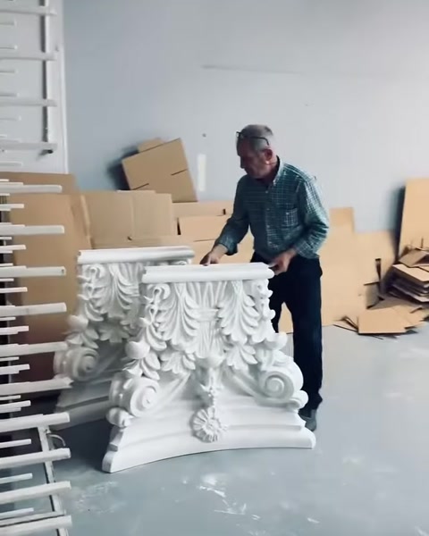 Poliüretan Pilaster Sütun Başlıkları ile Dekoratif Mimari Çözümler — 0:07
