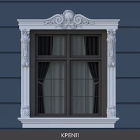 KPEN11 Poliüretan Klasik Taçlı Kombine Pencere Sövesi 200x228 cm