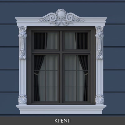 KPEN11 Poliüretan Klasik Taçlı Kombine Pencere Sövesi 200x228 cm