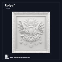 Poliüretan Kabartmalı Osmanlı Arması Duvar Paneli 105x96 cm