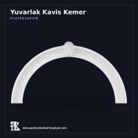 Poliüretan Kartonpiyer Kilit Taşlı Yuvarlak Kavis Kemer 21x200x105 cm