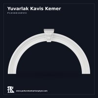 Dekoratif Kilit Taşlı Poliüretan Kartonpiyer Kavis Kemer 200x109 cm