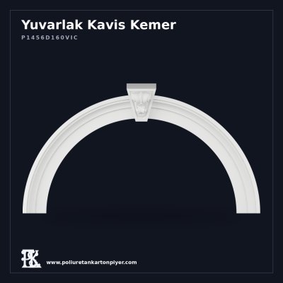 Dekoratif Kilit Taşlı Poliüretan Kartonpiyer Kavis Kemer 200x109 cm