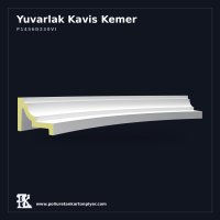 Düz Tasarımlı Poliüretan Kartonpiyer Kavis Kemer 14x111 cm
