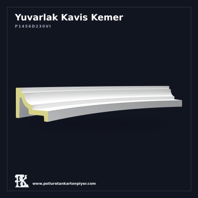 Düz Tasarımlı Poliüretan Kartonpiyer Kavis Kemer 14x111 cm