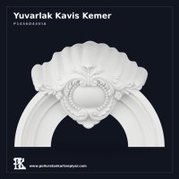 İstiridye Motifli Poliüretan Kartonpiyer Kavis Kemer 27x84x42 cm