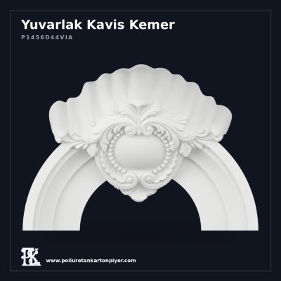 İstiridye Motifli Poliüretan Kartonpiyer Kavis Kemer 27x84x42 cm