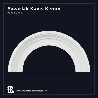 Poliüretan Yarım Daire Kavis Kemer Dekoratif 14x115 cm
