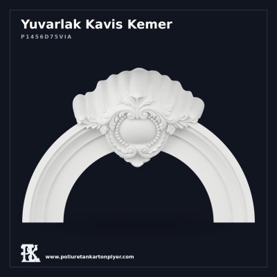 Poliüretan İstiridye Kabuğu Desenli Kavis Kemer 27x115 cm
