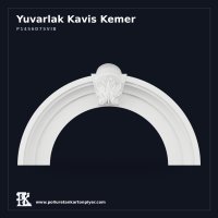 Poliüretan Akant Yapraklı Kilit Taşlı Kemer 21x115x64 cm