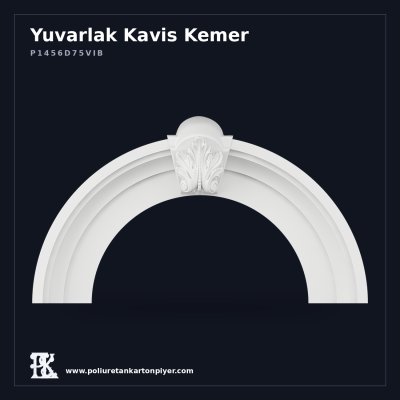Poliüretan Akant Yapraklı Kilit Taşlı Kemer 21x115x64 cm