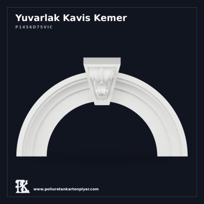 Poliüretan Klasik Kilit Taşlı Yuvarlak Kemer 115x67 cm