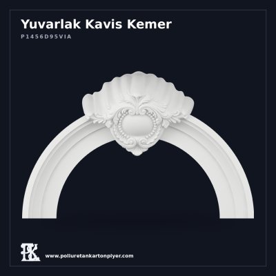 Poliüretan Deniz Kabuğu İşlemeli Kavis Kemer 27x135 cm